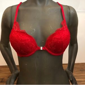 Red Lace Racerback Bra